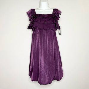 PAPER DOLL Ruffle Pleat Ballon Dress